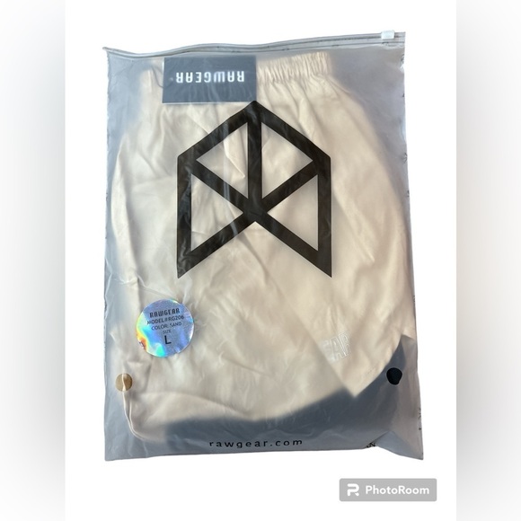 Rawgear NWT Large compression leggings with attached shorts black tan workout - Picture 2 of 8